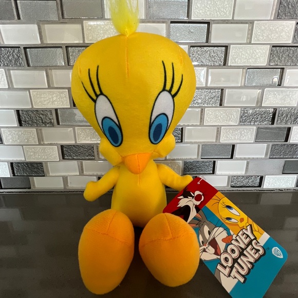 TWEETY BIRD Yellow Canary Plush Doll Figure Looney Tunes Warner Bros. / 9β / NEW - Picture 1 of 16